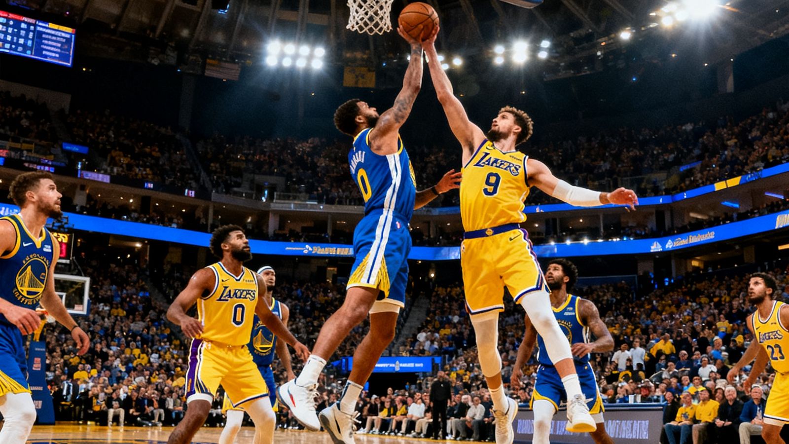 NBA西部附加赛关键战，勇士对阵湖人，胜者将进入季后赛