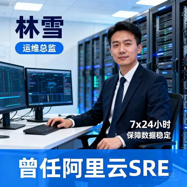 林雪，运维总监，7x24小时保障数据稳定，曾任阿里云SRE